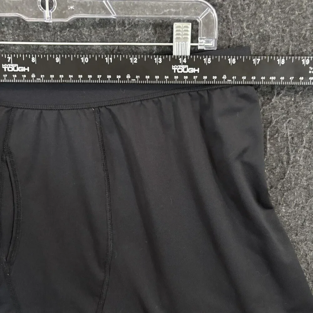 Duluth Trading Co Devil Track Fleece Base Layer Pants Men's XLx32 Black Stretch